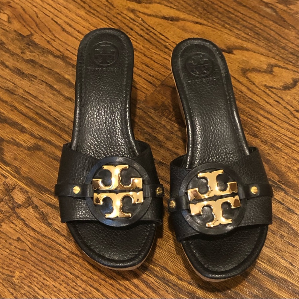 Black Tory Burch platform sandals